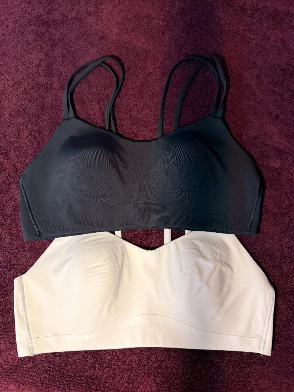 Lululemon Black & White Pair of Like a Cloud Bras
